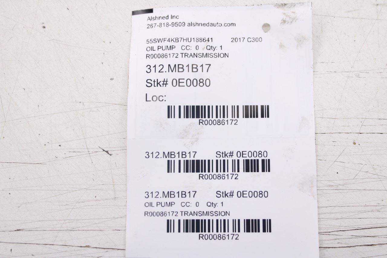 2015-2018 Mercedes-Benz C300 4Matic 2.0L Auto Transmission Oil Pump 222270020121