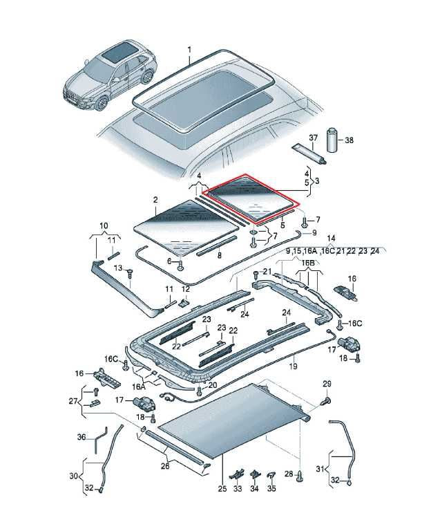 2012-2017 Audi Q5 Premium Sliding Roof Window Rear Sunroof Glass 8R0877056A OEM - Alshned Auto Parts