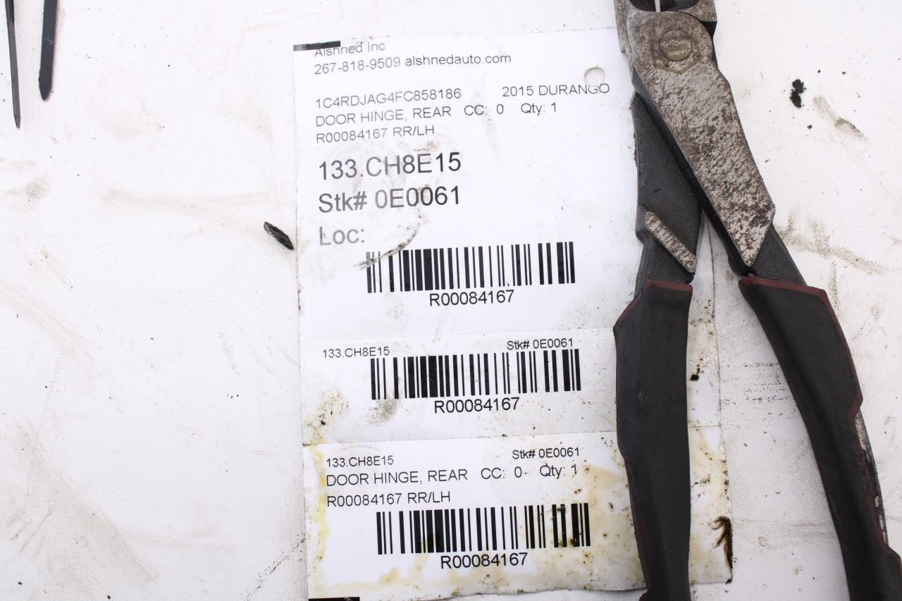2011-25 Dodge Durango SXT Rear Left Driver Side Door Hinge Upper and Lower Pair12