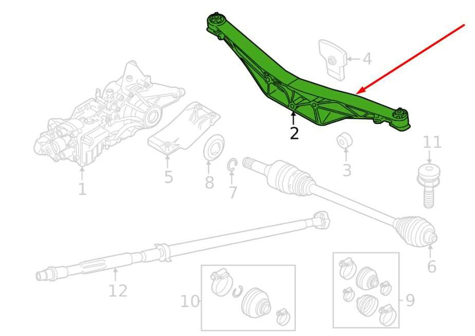 2016-24 Mini Cooper Clubman Rear Differential Crossmember Support Mount Bracket - Alshned Auto Parts