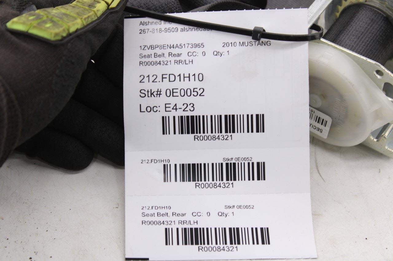 2007-14 Ford Mustang Premium Conv V6 Rear Left Side 2nd Row Seat Belt Retractor9