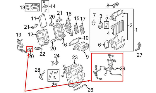 2010-2016 Audi S4 Premium Plus HVAC System Wire Harness w/ Blend Door Actuators - Alshned Auto Parts