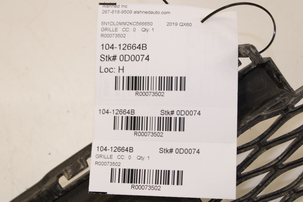 2016-2020 Infiniti QX60 Front Bumper Molding Lower Grille 62074-9NC0A OEM - Alshned Auto Parts