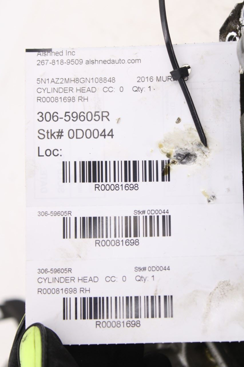 2015-24 Nissan Murano Platinum 3.5L 6 cyl DOHC RH Side Engine Cylinder Head Assy14