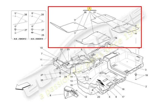 2014-16 Maserati Ghibli S Q4 Front and Rear RH and LH Interior Carpet Floor Mats - Alshned Auto Parts