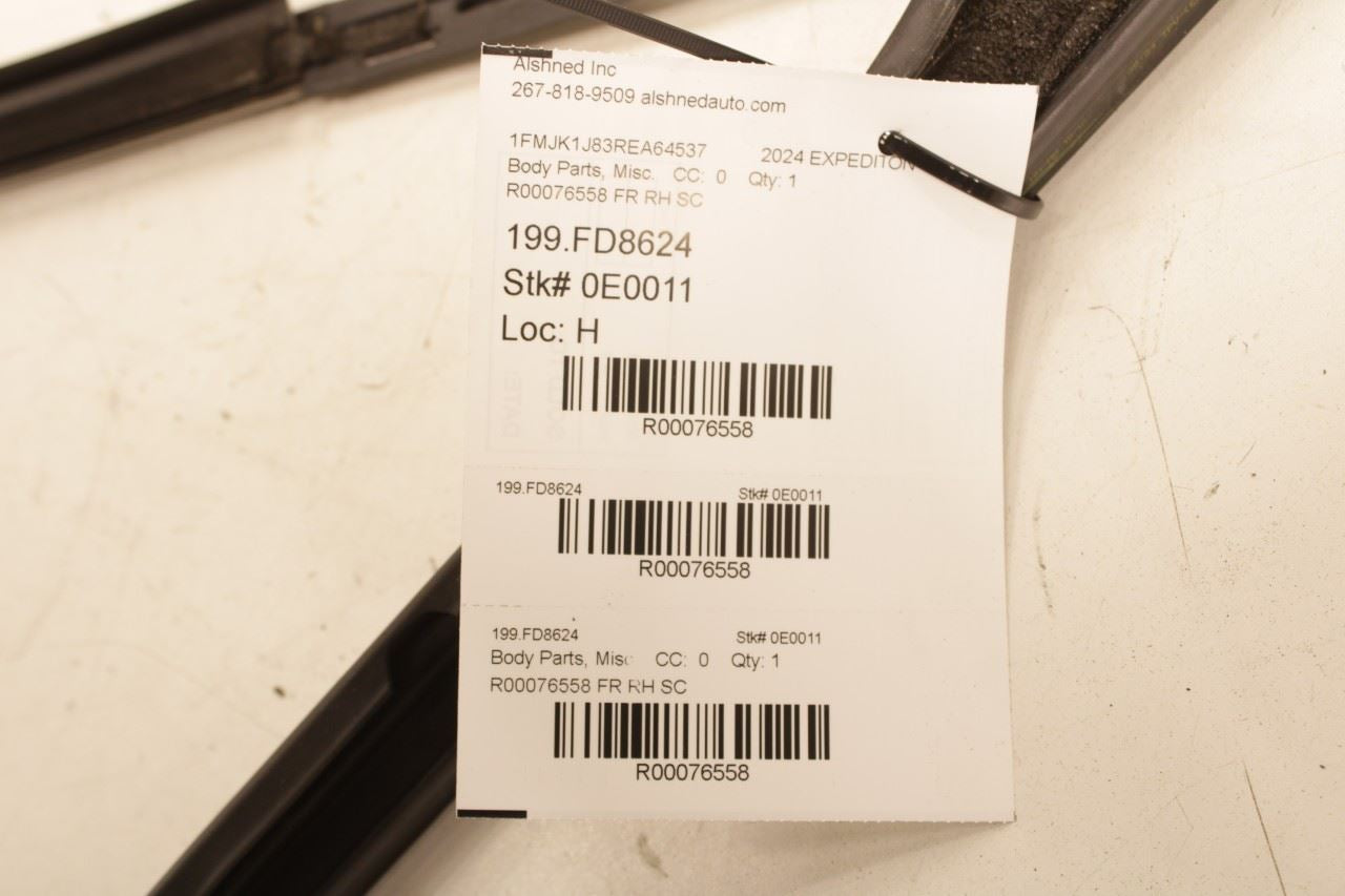 18-24 Ford Expedition MAX XLT Front Right Door Run Channel w/ Belt Weatherstrips - Alshned Auto Parts