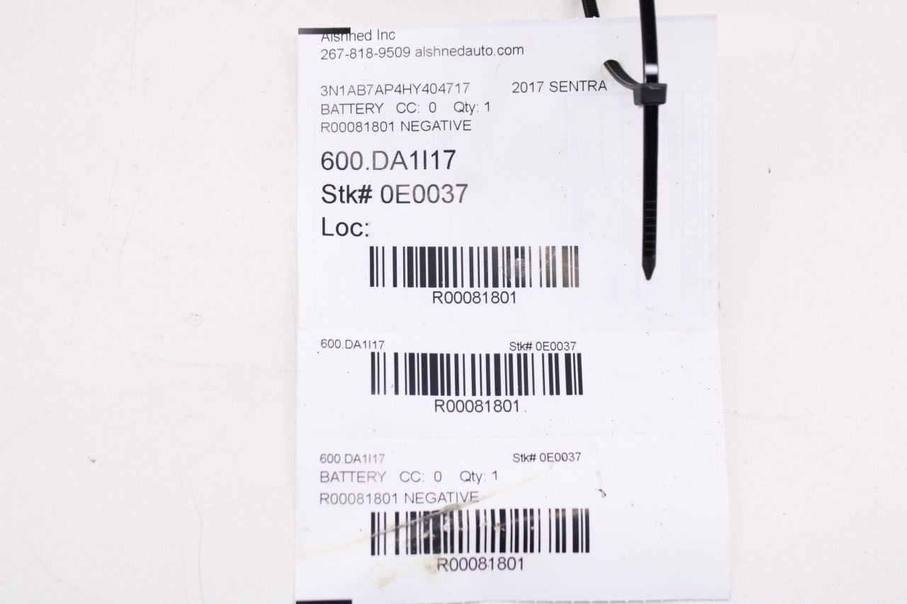 13-19 Nissan Sentra SV 1.8L FWD Negative Battery Earth Sensor Cable 24080-3SG1A11