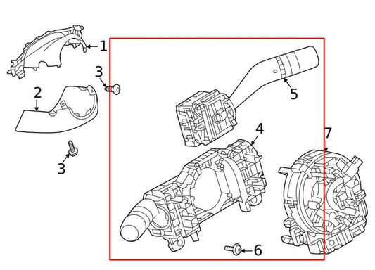 2021-2025 Mazda CX30 S 2.5L AWD Steering Column Light Turn Signal Wiper Switch - Alshned Auto Parts