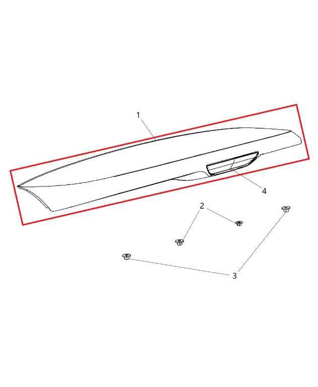 2011-2020 Dodge Durango SXT Rear Liftgate Upper Molding Panel Spoiler 7AF04KXJAC1