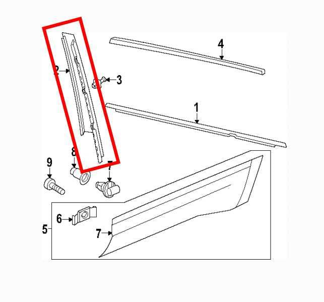 2018-25 Volkswagen Atlas S Rear Right Side Door B-Pillar Applique Molding *ReaD* - Alshned Auto Parts