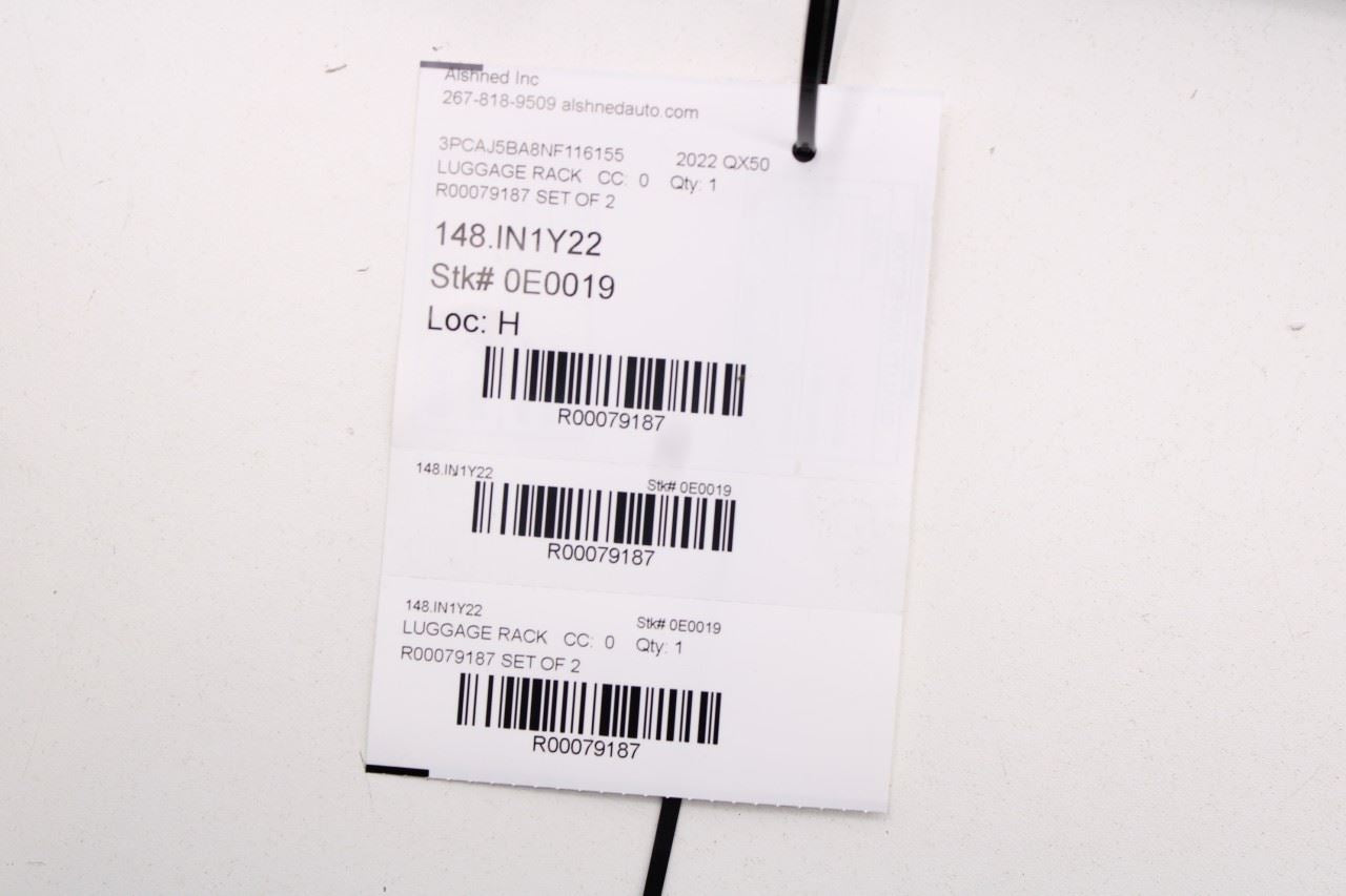 2019-2025 Infiniti QX50 LUXE Left and Right Roof Luggage Rack Rail 73820-5NA0A - Alshned Auto Parts