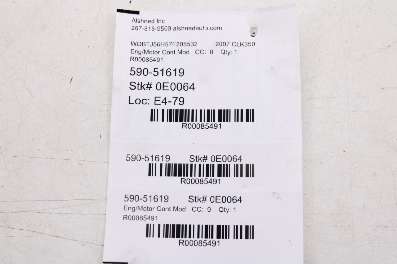 2006-2009 Mercedes-Benz CLK 350 3.5L Engine Computer Control Module ECU ECM OEM14