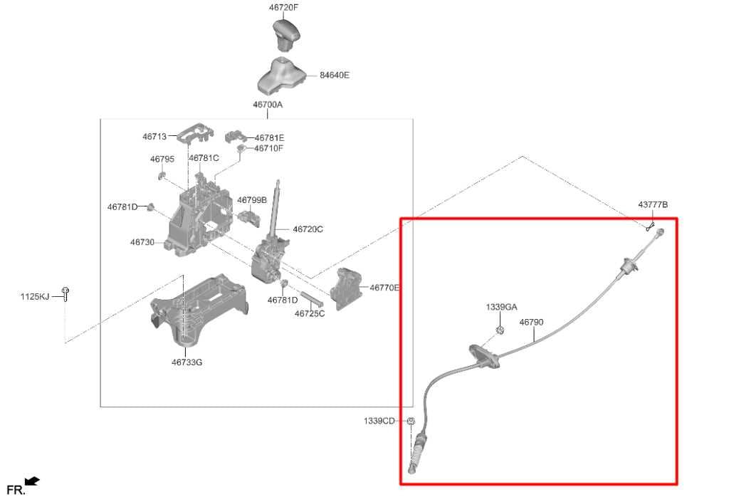 2022-23 Hyundai Tucson SEL 2.5L Auto Transmission Gear Shift Lever Control Cable - Alshned Auto Parts
