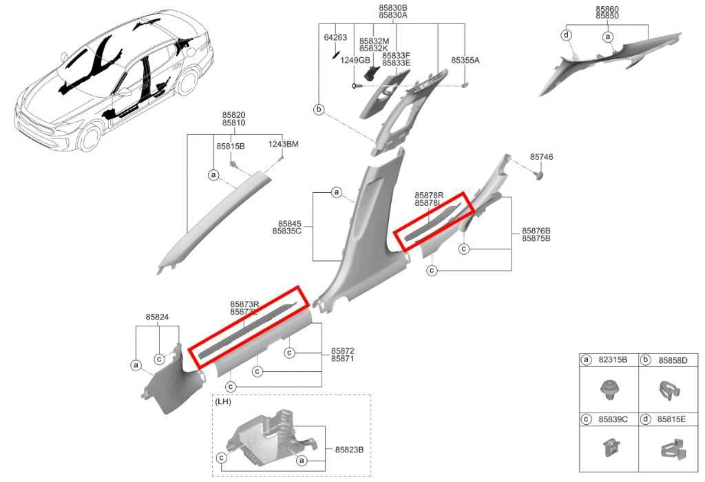 18-23 KIA Stinger GT2 AWD Front and RR Right and Left Door Sill Scuff Plate Set - Alshned Auto Parts