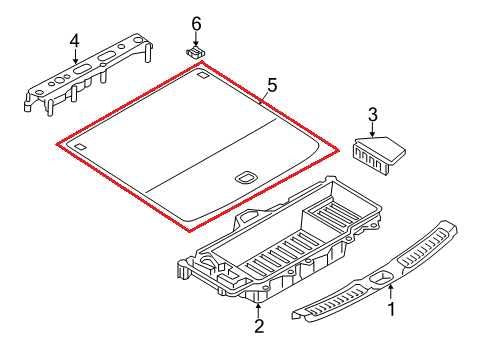 19-25 Infiniti QX50 Luxe Rear Trunk Floor Cargo Cover Panel Hard Mat 849B9-5NY0A - Alshned Auto Parts