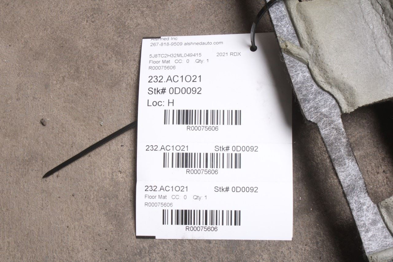 2019-2025 Acura RDX SH-AWD 2.0L AWD Front Rear Interior Floor Carpet Liner Mat - Alshned Auto Parts