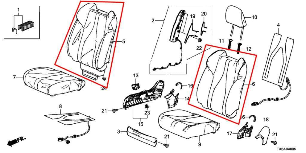 19-21 Acura ILX Technology A-Spec Front Right Seat Backrest Upper Cushion *ReaD* - Alshned Auto Parts