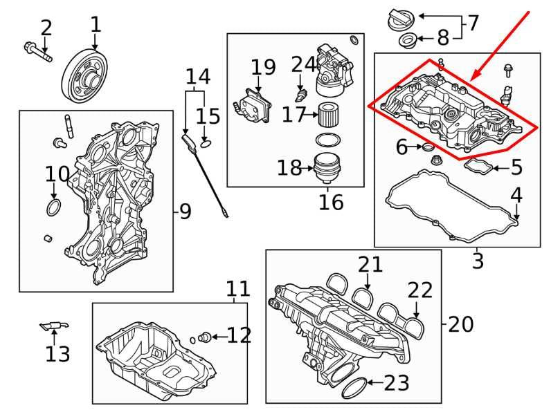 2021-24 Kia K5 GT-Line 1.6L Engine Cylinder Head Valve Cover 22410-2M810 OEM - Alshned Auto Parts
