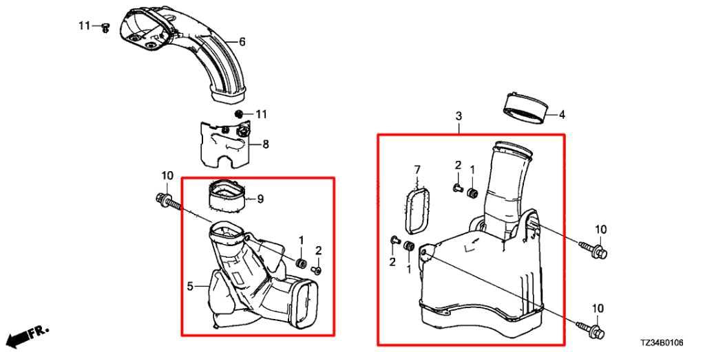 2015-20 Acura TLX Tech 3.5L Air Intake Cleaner Chamber Resonator Assembly *ReaD*1