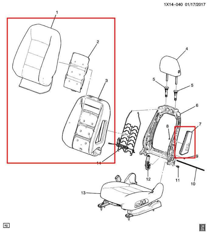 2018-21 Chevrolet Equinox LT Front Driver Left Side Seat Backrest Upper Cushion - Alshned Auto Parts