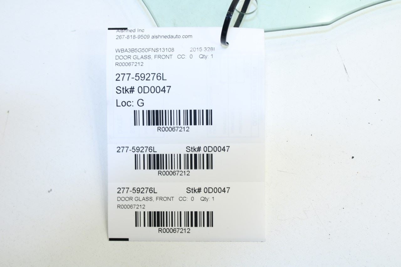 2013-2016 BMW 328I xDrive SULEV Front Left Side Door Window Glass 51337259825 - Alshned Auto Parts