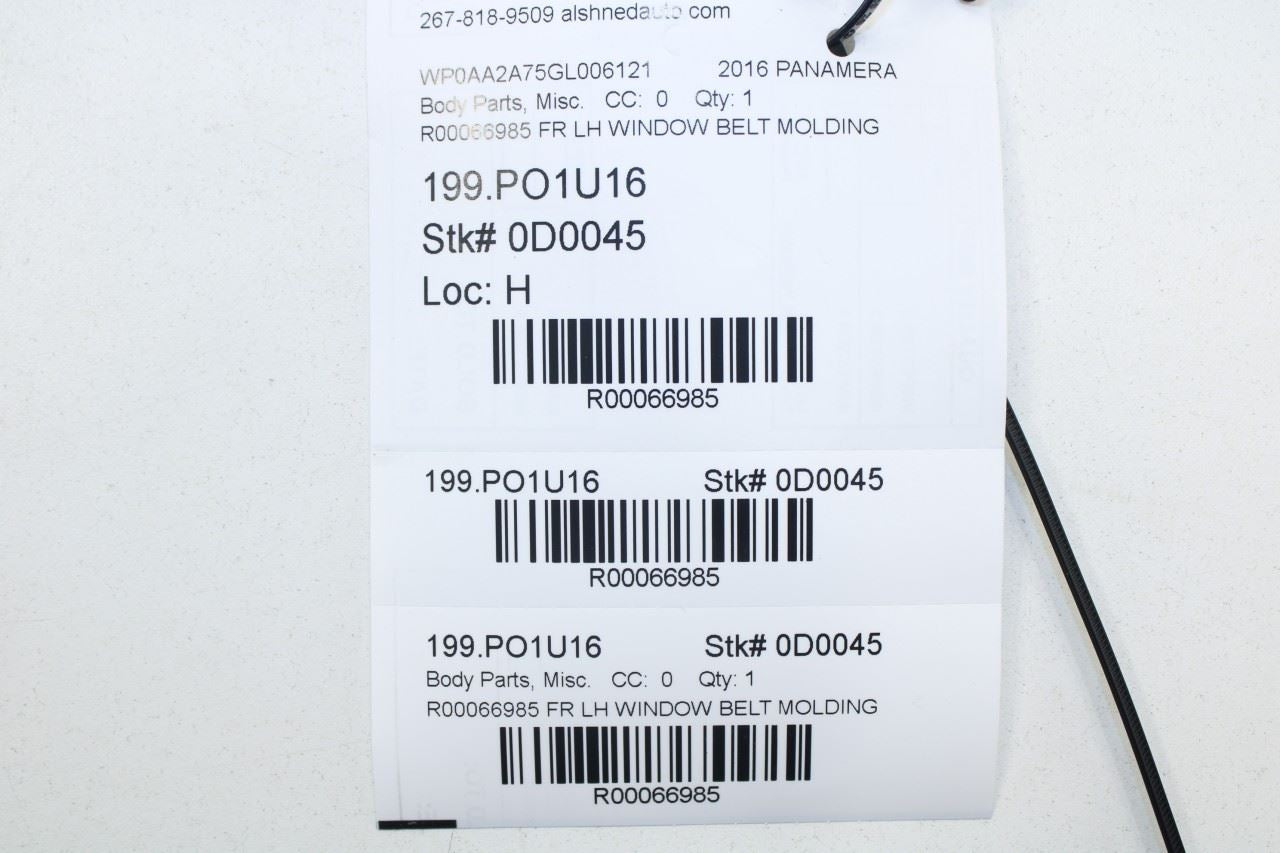 2010-16 Porsche Panamera FR LH Door Window Belt Outer Molding 970-537-155-08-041 - Alshned Auto Parts