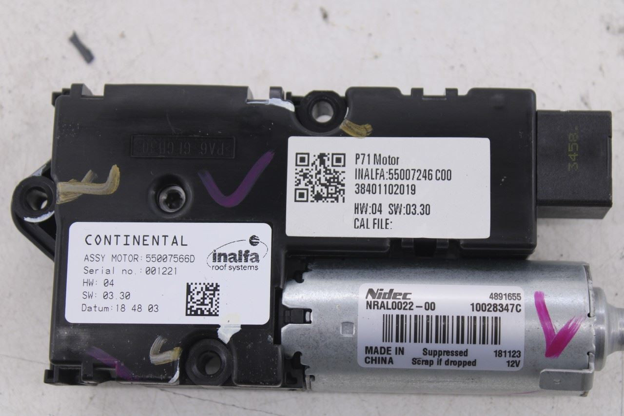 2019-25 Infiniti QX50 Essential Roof Power Sliding Glass Sunroof Motor Set of 28