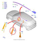 20-25 Ford Escape SEL Rear Left Door B-Pillar Exterior Molding LJ6B-S254A41-AAW - Alshned Auto Parts