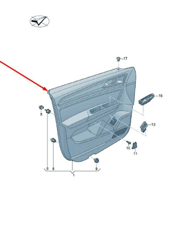 2021-2023 Volkswagen Atlas SE Front Left Side Door Trim Panel 3CN867011ADZRX OEM - Alshned Auto Parts