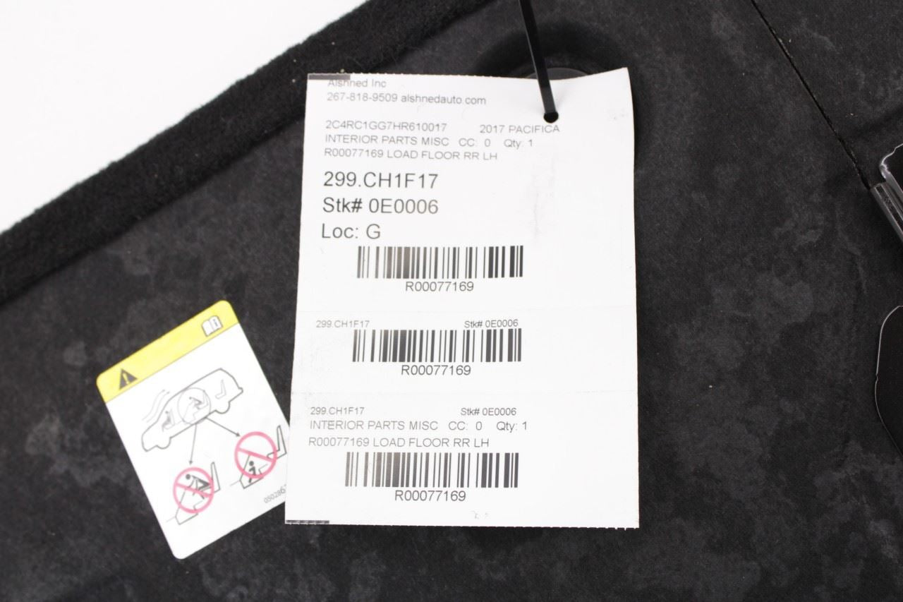 2017-20 Chrysler Pacifica Limited Rear Left Side 2nd Row Load Floor Cover Panel - Alshned Auto Parts