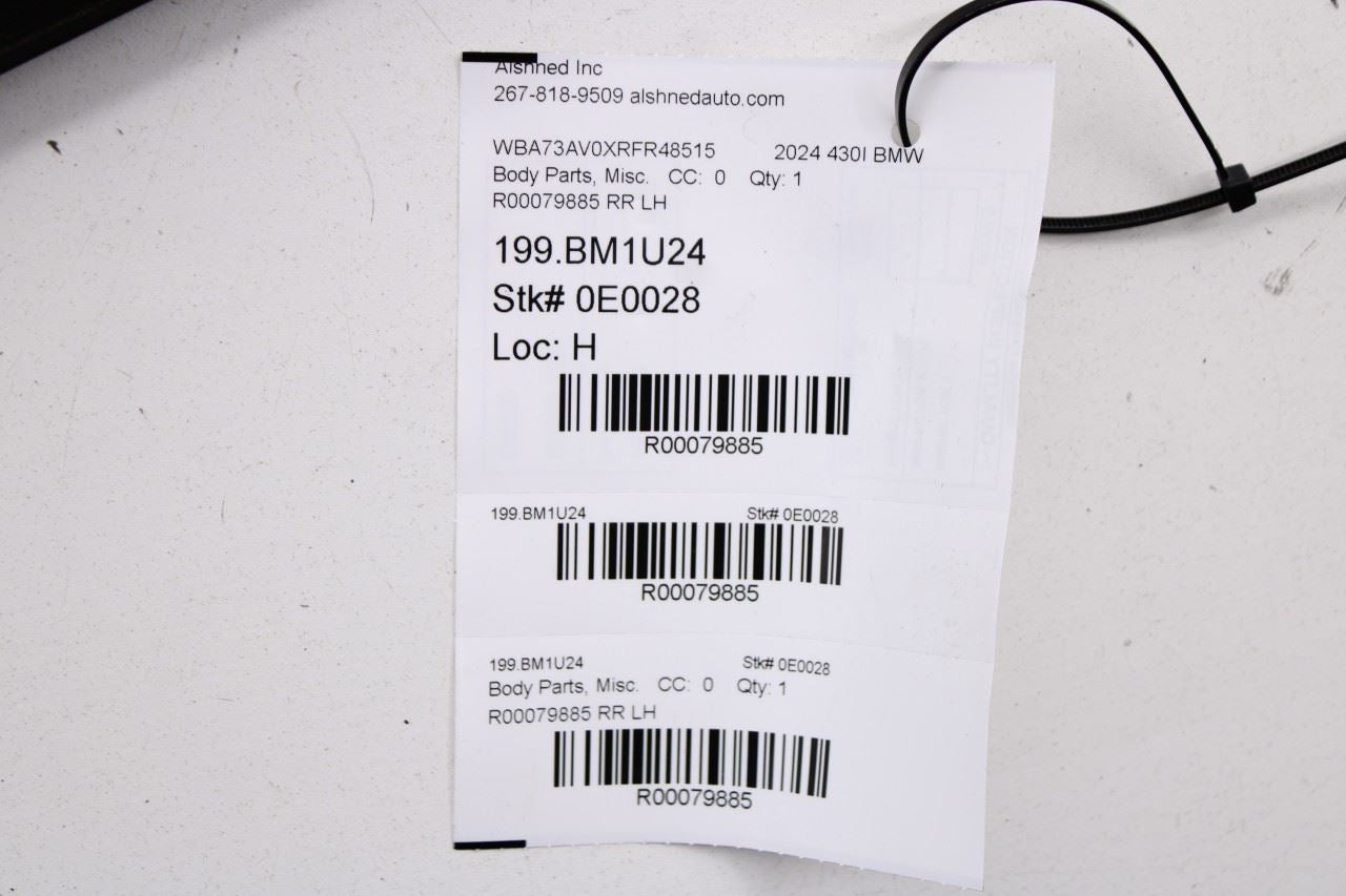 23-25 BMW 430i Gran Coupe xDrive Rear LH Door Outer Molding w Inner Weatherstrip - Alshned Auto Parts