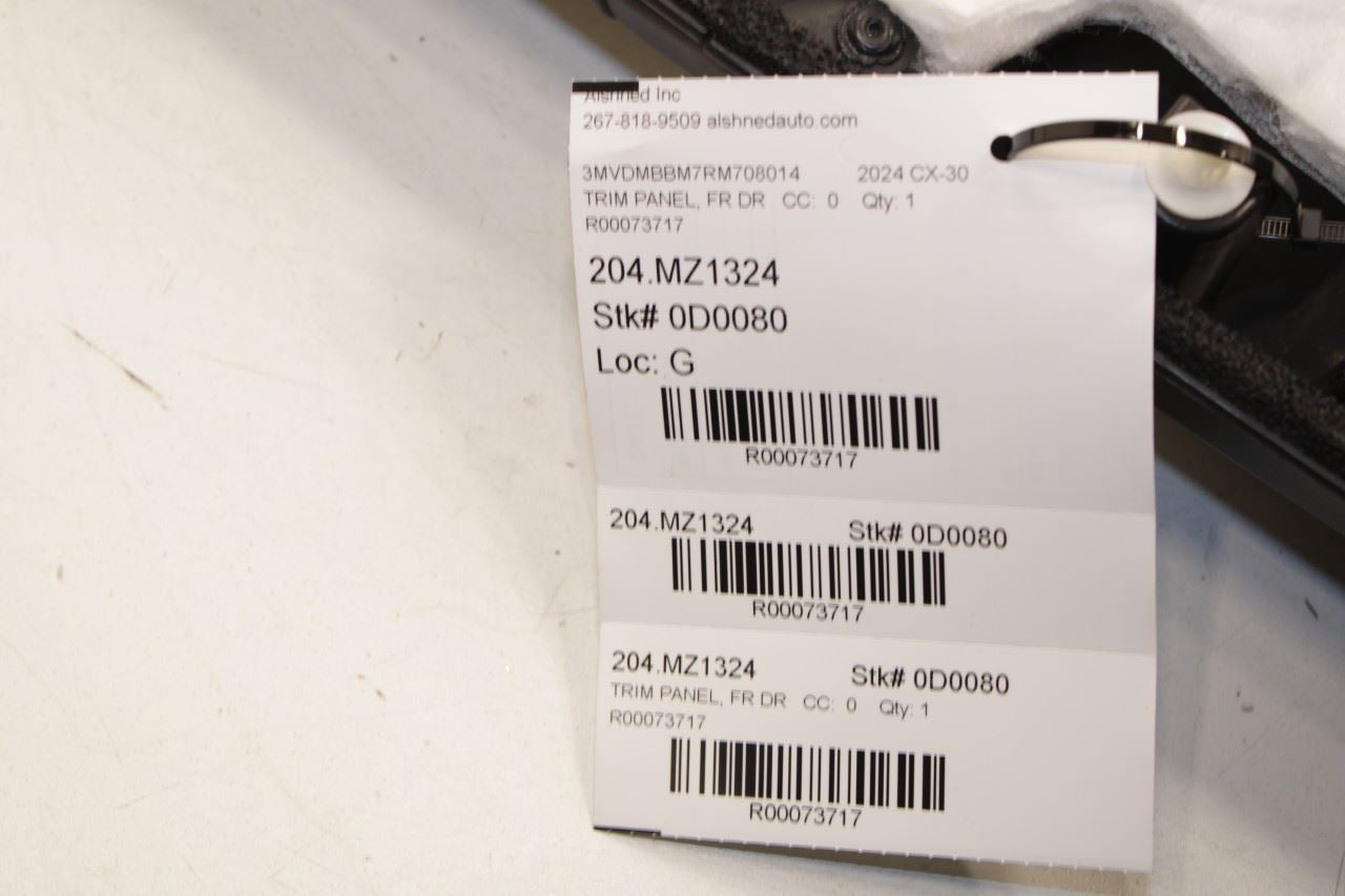 2024-2025 Mazda CX-30 2.5 S Front Right Side Door Trim Panel DGJ3-68-420B-02 OEM - Alshned Auto Parts