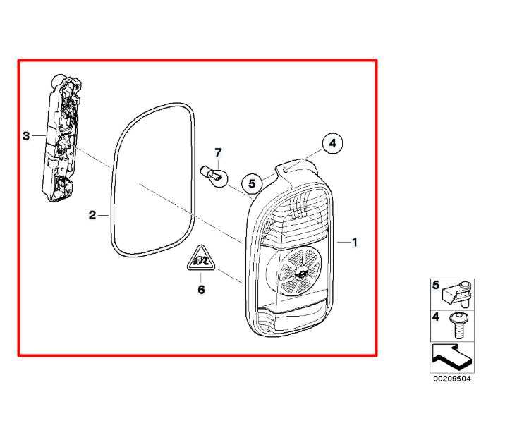 2008-10 Mini Cooper Clubman 1.6L Rear Right Side Tail Light Lamp 63-21-2-754-530 - Alshned Auto Parts