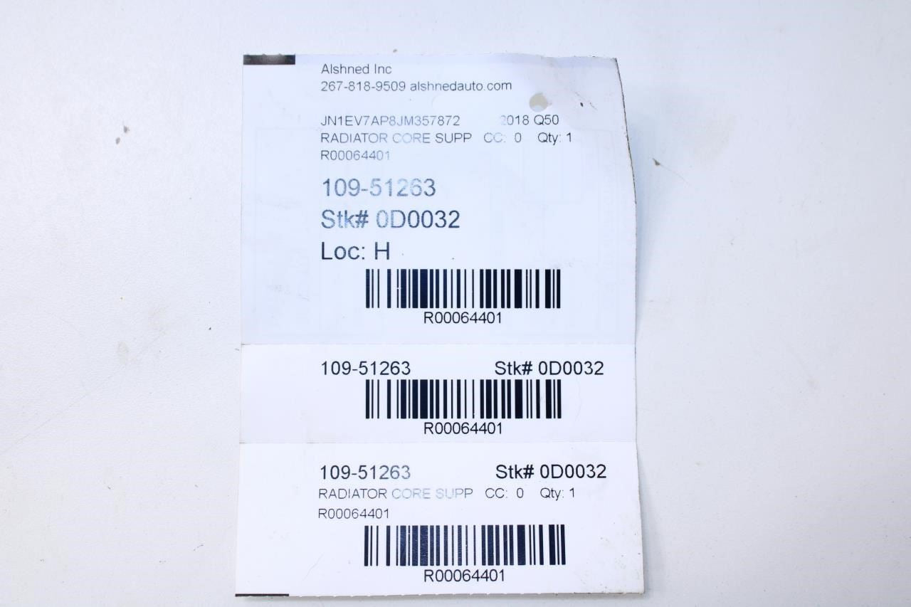 14-23 Infiniti Q50 Luxe RWD Radiator Core Support Upper Tie Bar Kit 62290-4GA0A - Alshned Auto Parts