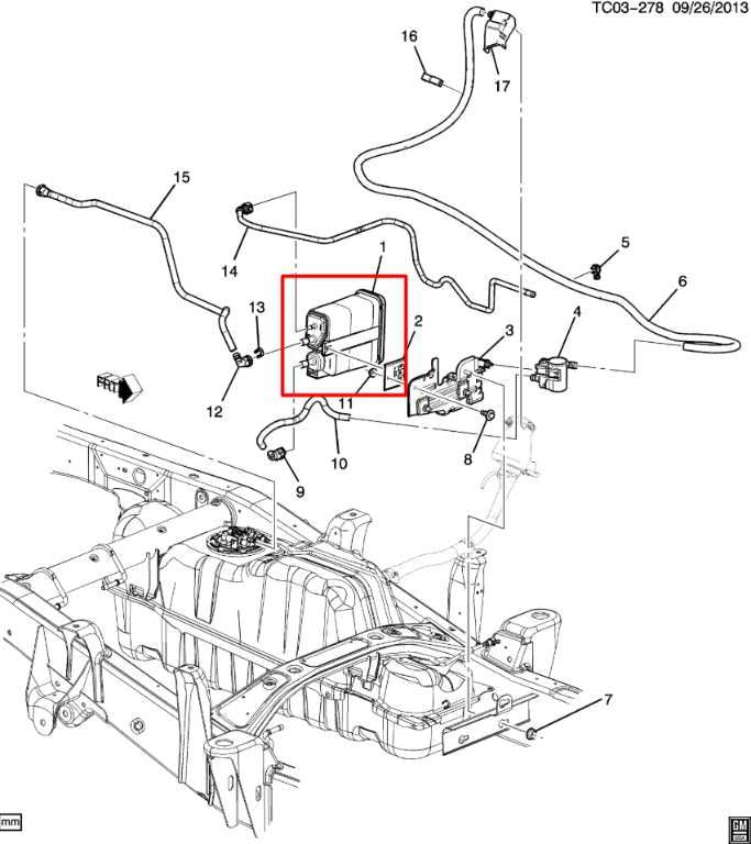 2011-2016 Chevrolet Silverado 2500 6.0L Fuel Vapor Evaporator Emission Canister1