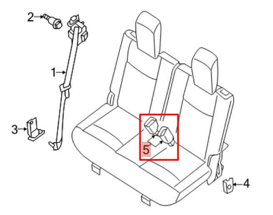 13-20 Nissan Pathfinder SV Rear Right and Left Side 3rd Row Seat Belt Buckle Set - Alshned Auto Parts