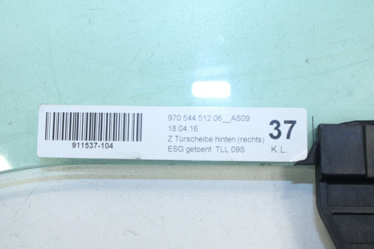 2010-2016 Porsche Panamera 4 3.6L AWD Rear Right Door WindowGlass 97054451206 - Alshned Auto Parts