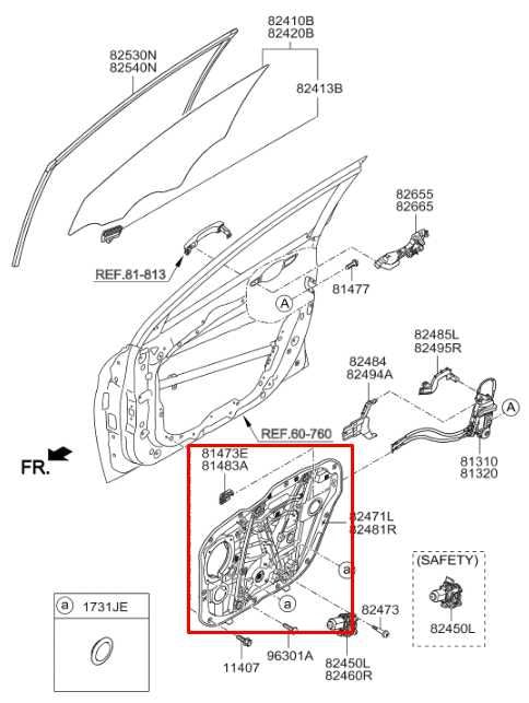 16-20 Hyundai Elantra SE 2.0L Front Right Side Door Window Regulator w/ Carrier - Alshned Auto Parts