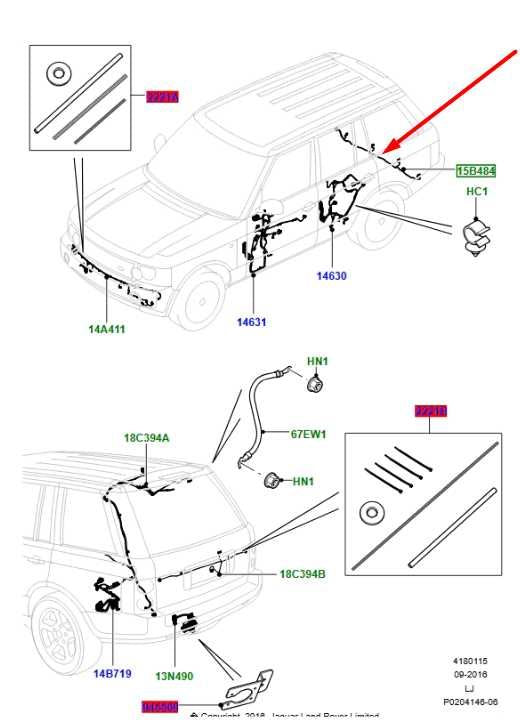 2010-2012 Land Rover Range Rover HSE Rear Bumper Wire Harness with Park Sensors1