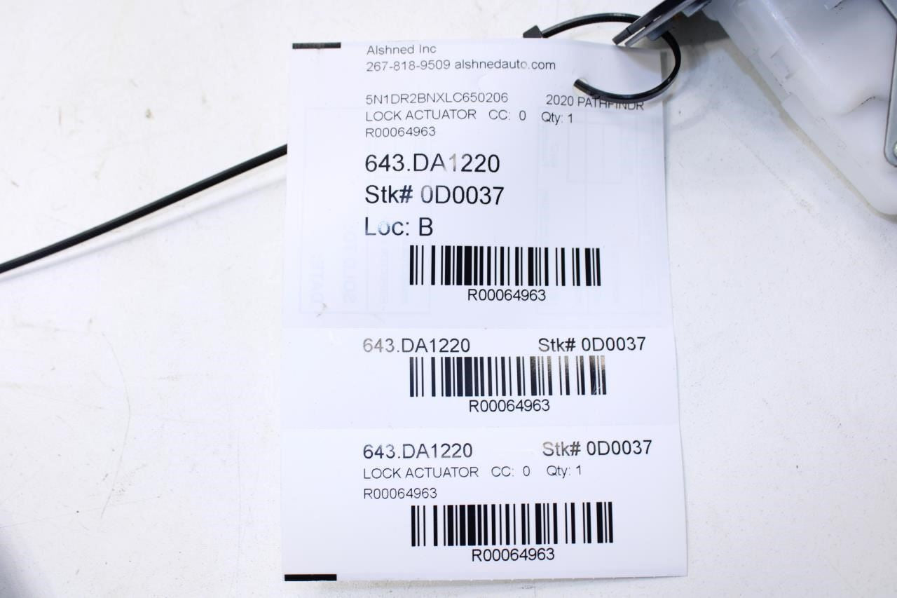 2013-2020 Nissan Pathfinder SV Rear Liftgate Lock Latch Actuator 90502-1AA0A OEM - Alshned Auto Parts