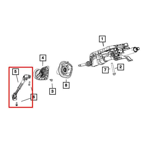 11-15 Jeep Grand Cherokee Steering Column Intermediate Lower Shaft 5057539AE OEM - Alshned Auto Parts