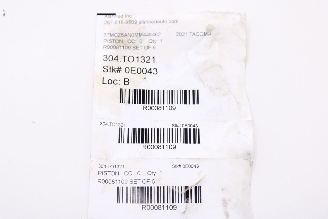 16-23 Toyota Tacoma SR5 3.5L Engine Piston with Connecting Rod Set 6 13101-0P04016