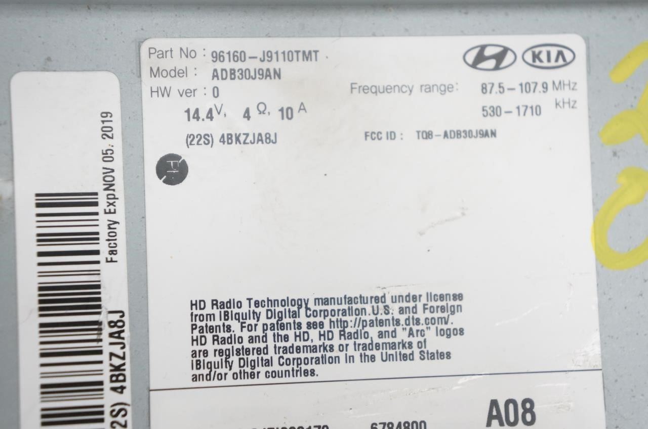 2018-2021 Hyundai Kona Radio Faceplate Control with Receiver and Display *ReaD* - Alshned Auto Parts