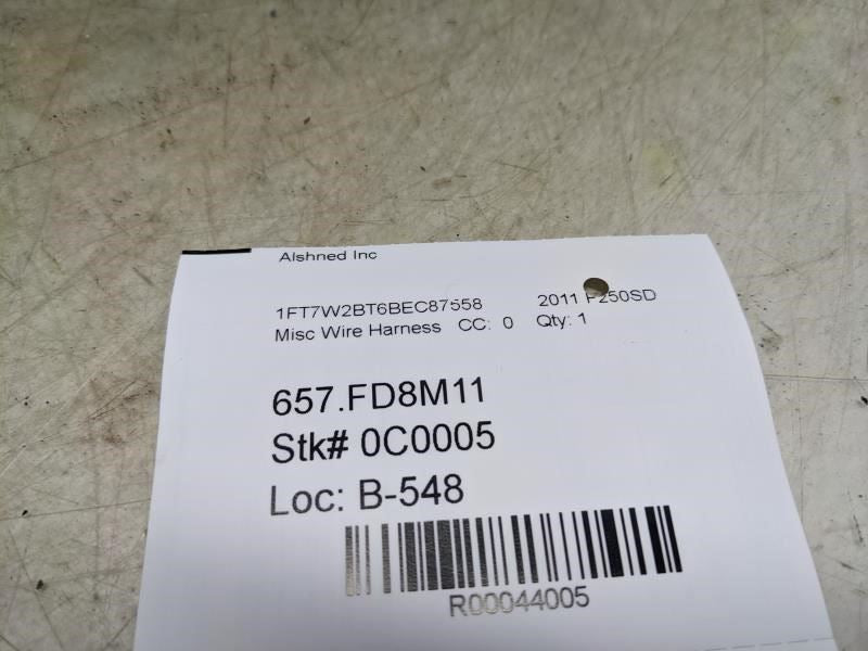 2011-2012 Ford F250 SD Rear Right Door Wire Harness BC3T-14632-BCA OEM - Alshned Auto Parts