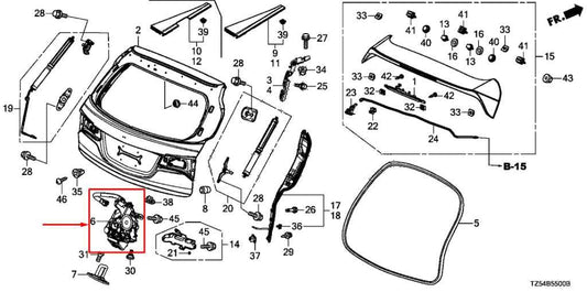 2014-2020 Acura MDX Advance Rear Trunk Lid Latch Lock Actuator 74800-TZ5-A01 OEM - Alshned Auto Parts