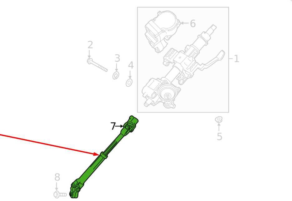 2021-2023 Hyundai Santa Fe Lower Steering Intermediate Shaft 56400-S2AA0 OEM - Alshned Auto Parts