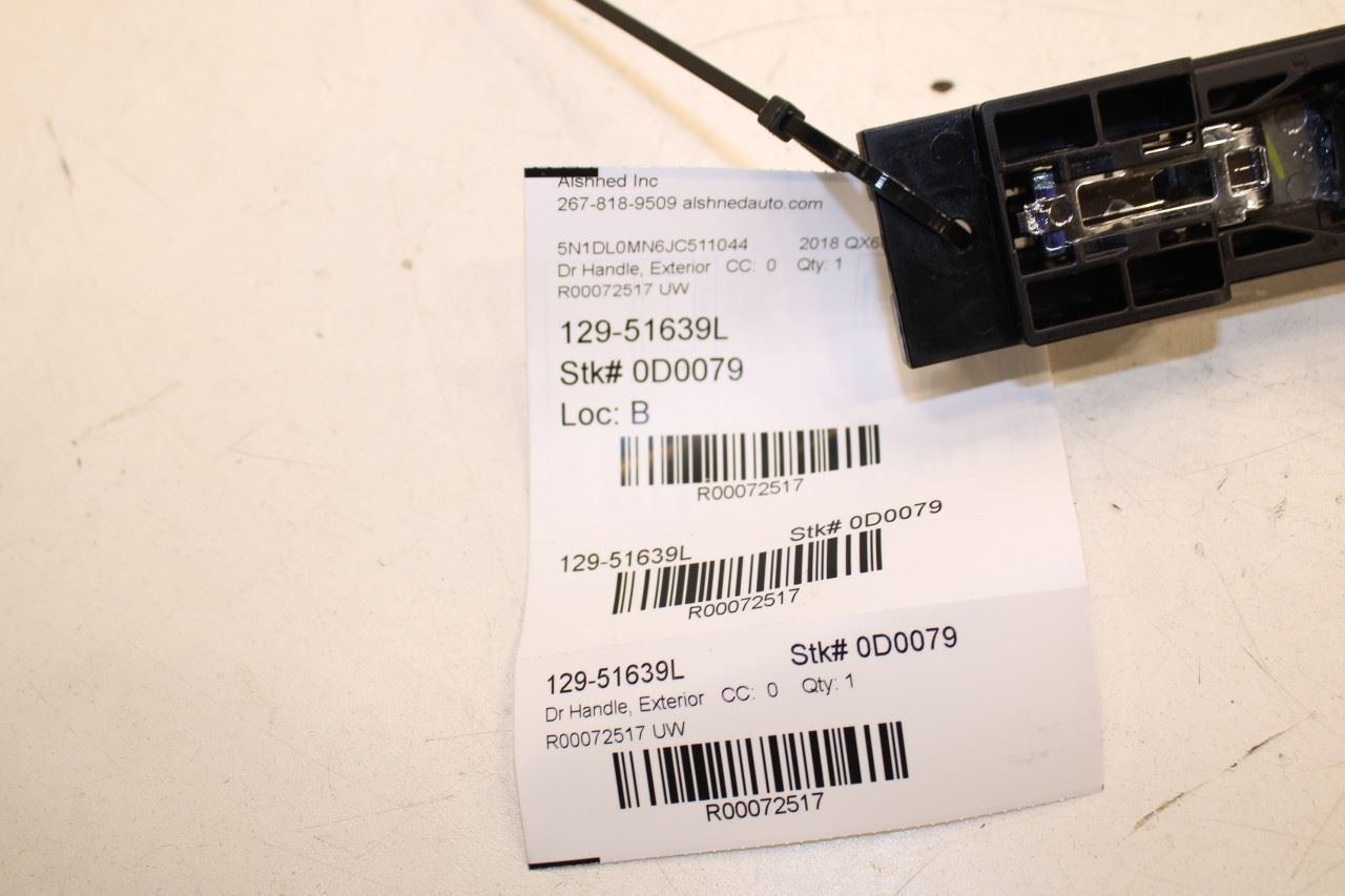 2014-2020 Infiniti QX60 3.5L FWD Rear Door Driver Left Side Exterior Handle - Alshned Auto Parts