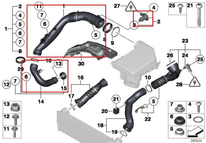 2011-13 BMW X5 xDrive35i 3.0L Air Intake Cleaner Duct Tube Hose 13-71-7-583-7141