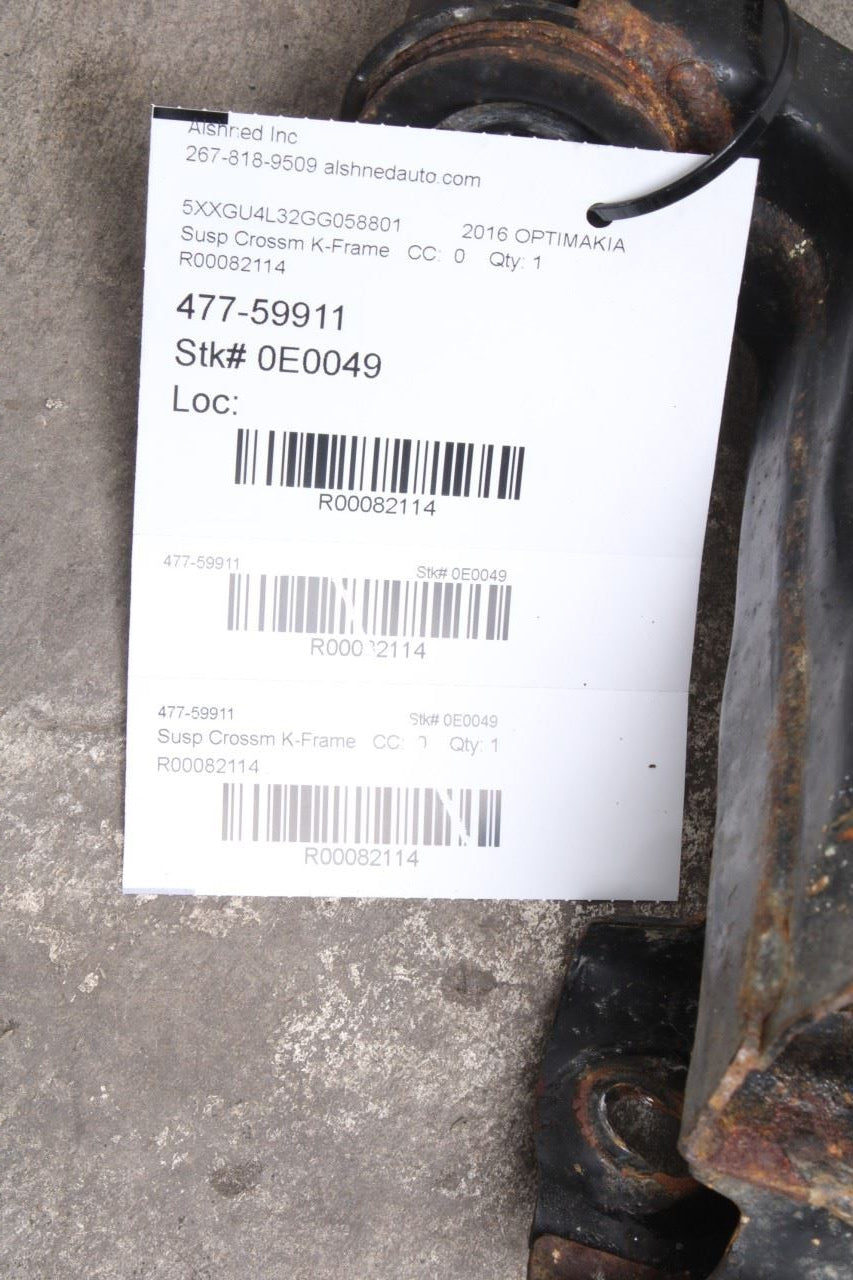 2016-2020 Kia Optima EX 2.4L FWD Front Crossmember Subframe 62405-C2051 OEM9