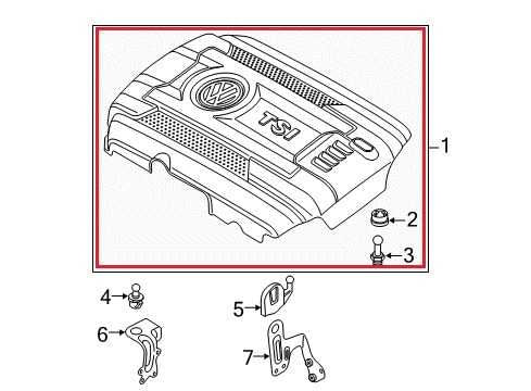 2014-2018 Volkswagen Jetta Sport 1.8L Engine Appearance Motor Cover 06K103925D1